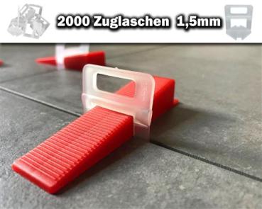 2000 Zuglaschen 1,5mm - KACHEL GOTT® Fliesen Nivelliersystem