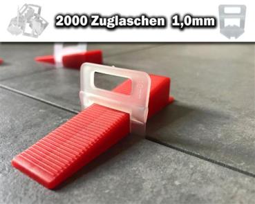 2000 Zuglaschen 1,0mm - KACHEL GOTT® Fliesen Nivelliersystem