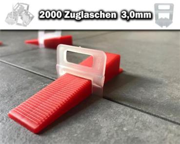 2000 Zuglaschen 3,0mm - KACHEL GOTT® Fliesen Nivelliersystem