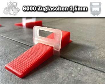 6000 Zuglaschen 1,5mm - KACHEL GOTT® Fliesen Nivelliersystem