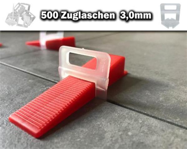 500 Zuglaschen 3,0mm - KACHEL GOTT® Fliesen Nivelliersystem