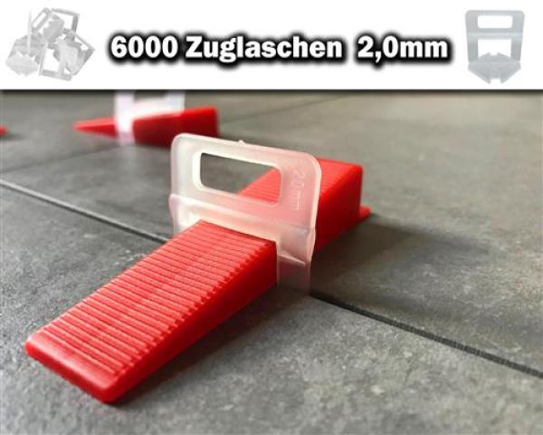 6000 Zuglaschen 2,0mm - KACHEL GOTT® Fliesen Nivelliersystem
