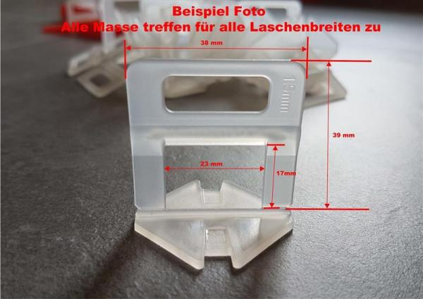 Bemassung der Zuglasche