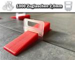 1000 Zuglaschen 2,0mm - KACHEL GOTT® Fliesen Nivelliersystem